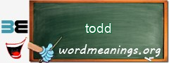 WordMeaning blackboard for todd